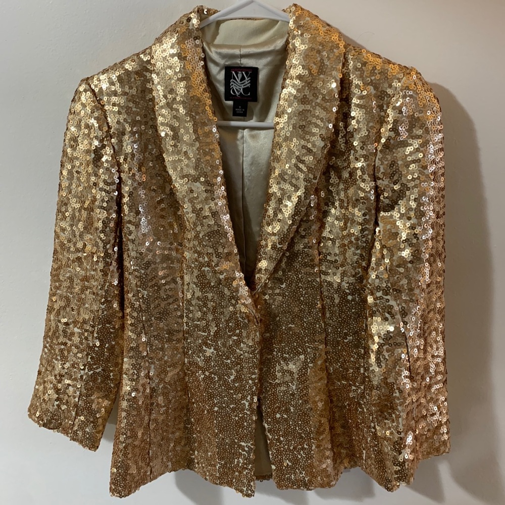 NY&CO gold sequin blazer